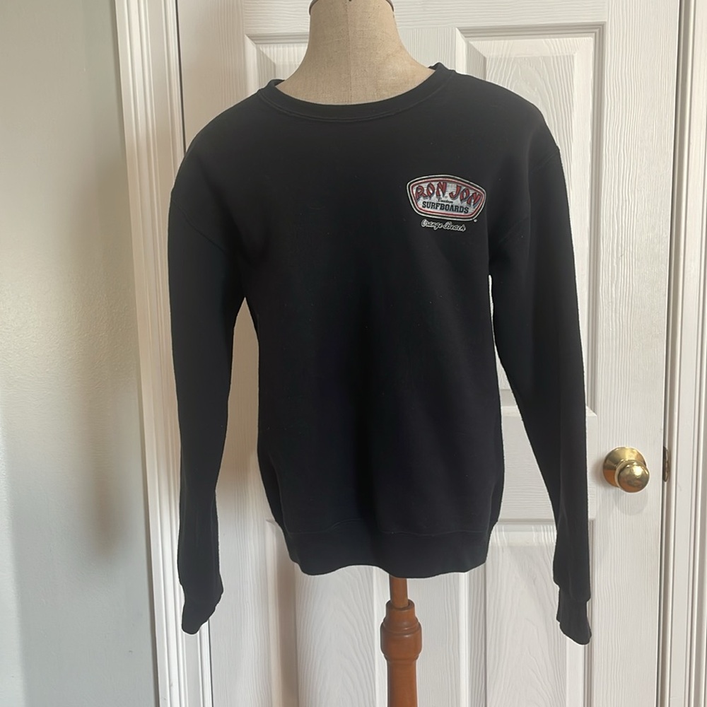 Ron Jon surf sweatshirt Orange Beach AL pull over cotton black mens size small S - Picture 3 of 10